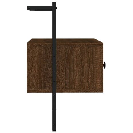 Tv-meubel wandgemonteerd 60,5x30x51 cm hout bruin eikenkleur 4