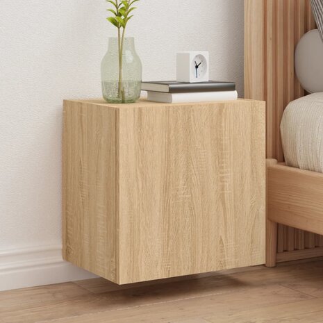Tv-wandmeubel 40,5x30x40 cm bewerkt hout sonoma eikenkleurig 1