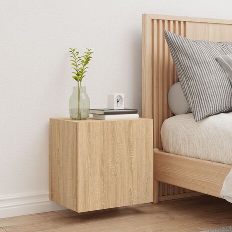 Tv-wandmeubel 40,5x30x40 cm bewerkt hout sonoma eikenkleurig 3