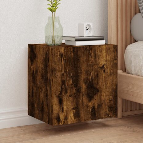 Tv-wandmeubel 40,5x30x40 cm bewerkt hout gerookt eikenkleurig 1