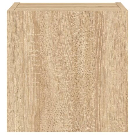 Tv-wandmeubel met LED-verlichting 30,5x35x30 cm sonoma eiken 9