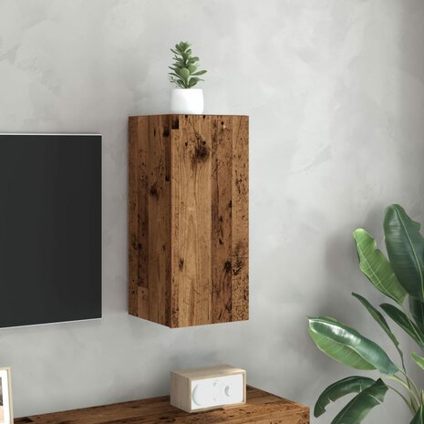 Tv-meubel 30,5x30x60 cm bewerkt hout oud houtkleurig 3