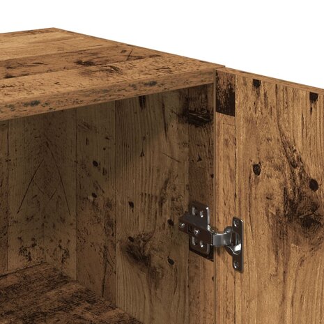 Tv-meubel 30,5x30x60 cm bewerkt hout oud houtkleurig 9