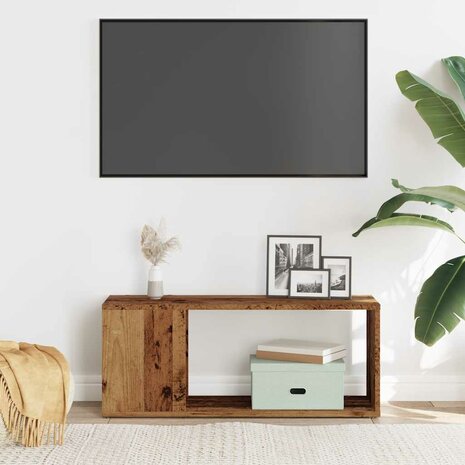 Tv-meubel 80x24x32cm bewerkt hout oud houtkleurig 4