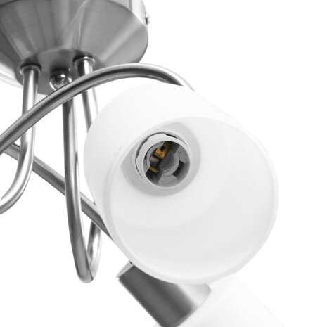 Plafondlamp met keramieke cilindervormige kappen 3xE14 wit 7