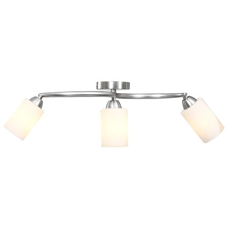 Plafondlamp met keramieke cilindervormige kappen 3xE14 wit 1