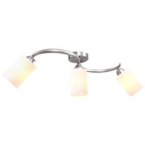 Plafondlamp met keramieke cilindervormige kappen 3xE14 wit 3