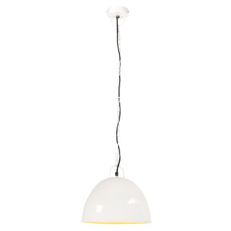 Hanglamp industrieel vintage rond 25 W E27 31 cm wit 2