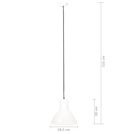Hanglamp rond 25 W E27 28,5 cm wit 9