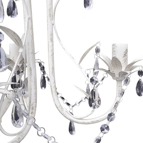 Kroonluchters kristal 2 st elegant wit 5