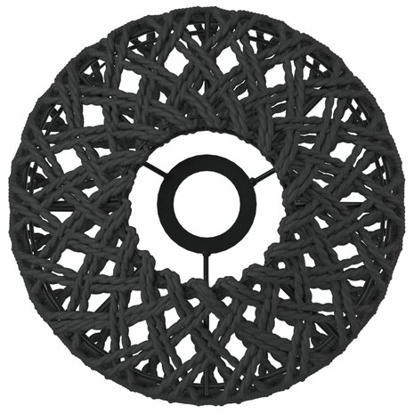 Lampenkap Ø23x28 cm ijzer en papier zwart 9