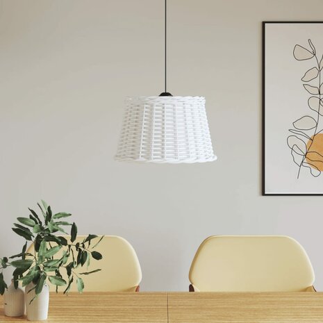 Plafondlampenkap Ø45x28 cm wicker wit 1