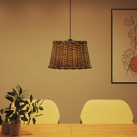 Plafondlampenkap Ø45x28 cm wicker bruin 3