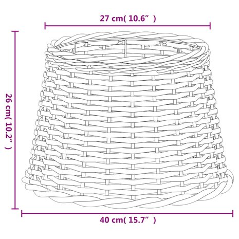 Lampenkap Ø40x26 cm wicker bruin 6