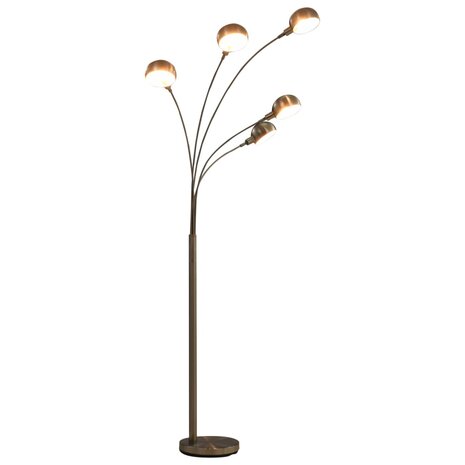Lamp staand 5xE14 200 cm zilverkleurig  1