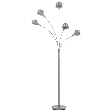 Lamp staand 5xE14 200 cm zilverkleurig  3