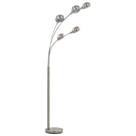Lamp staand 5xE14 200 cm zilverkleurig  4