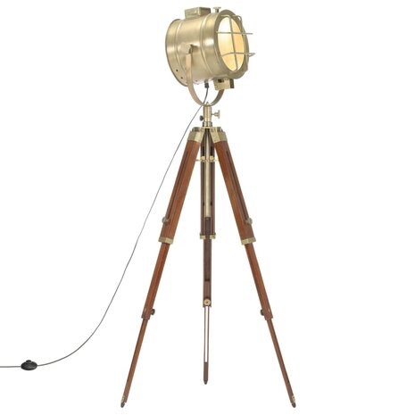 Vloerlamp driepoot 165 cm massief mangohout        1
