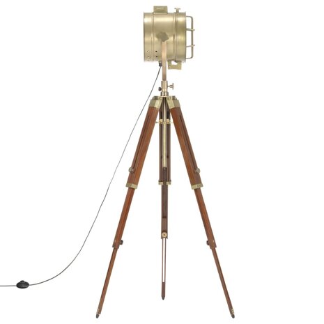 Vloerlamp driepoot 165 cm massief mangohout        4