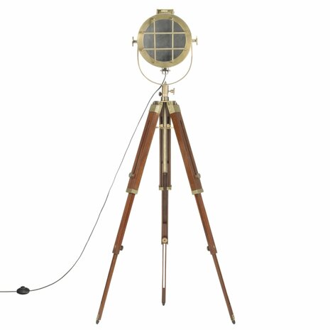 Vloerlamp driepoot 165 cm massief mangohout        5