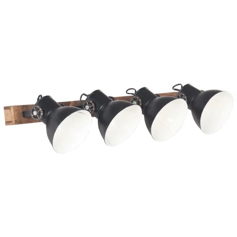 Wandlamp industrieel E27 90x25 cm zwart 2