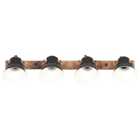 Wandlamp industrieel E27 90x25 cm zwart 3