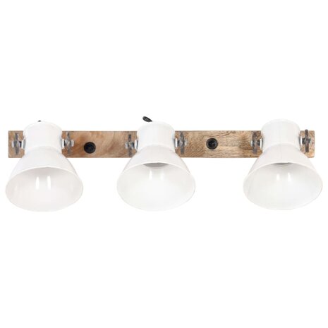 Wandlamp industrieel E27 65x25 cm wit 3