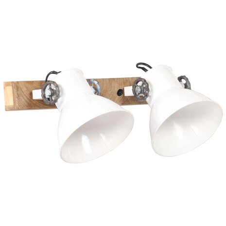 Wandlamp industrieel E27 45x25 cm wit 2