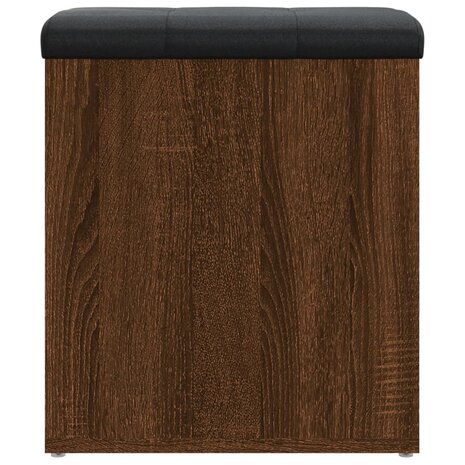 Opbergbankje 42x42x45 cm bewerkt hout bruin eikenkleur 6