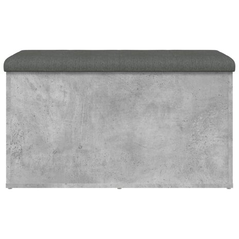 Opbergbankje 82x42x45 cm bewerkt hout betongrijs 5
