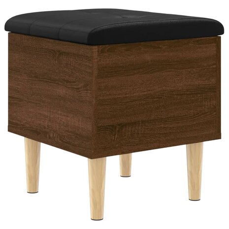 Opbergbankje 42x42x46 cm bewerkt hout bruin eikenkleur 7