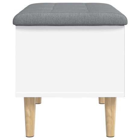 Opbergbankje 62x42x46 cm bewerkt hout wit 6