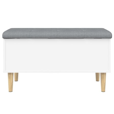 Opbergbankje 82x42x46 cm bewerkt hout wit 5