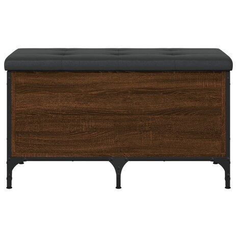 Opbergbankje 82x42x45 cm bewerkt hout bruin eikenkleur 4