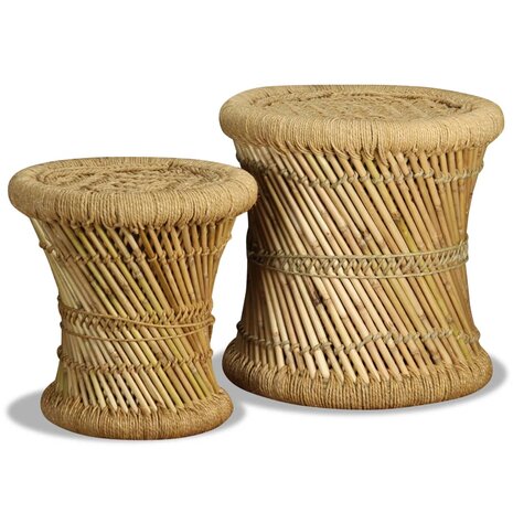 Krukken 2 st bamboe en jute 3