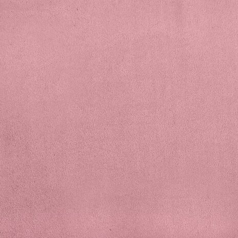Kruk met houten poten fluweel roze 4