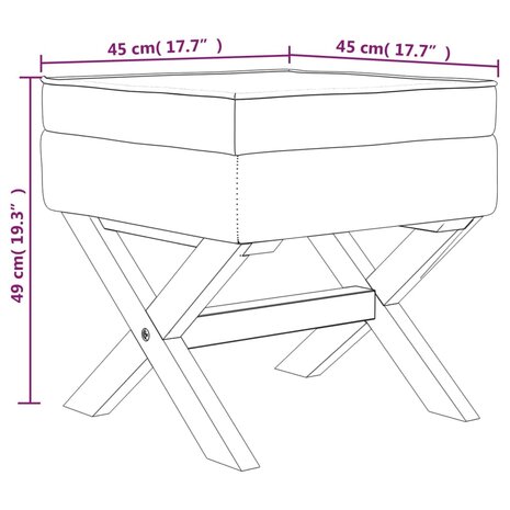 Opbergkruk 45x45x49 cm stof donkergrijs 7