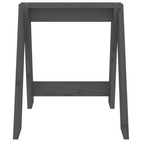 Krukken 2 st 40x40x45 cm massief grenenhout grijs 6