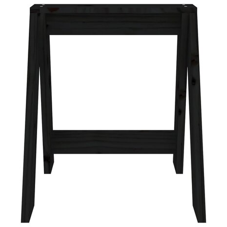 Krukken 2 st 40x40x45 cm massief grenenhout zwart 6