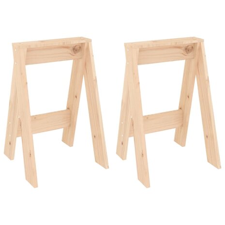 Krukken 2 st 40x40x60 cm massief grenenhout 2