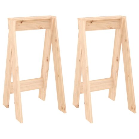 Krukken 2 st 40x40x75 cm massief grenenhout 2