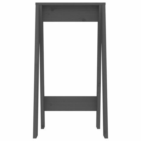 Krukken 2 st 40x40x75 cm massief grenenhout grijs 6