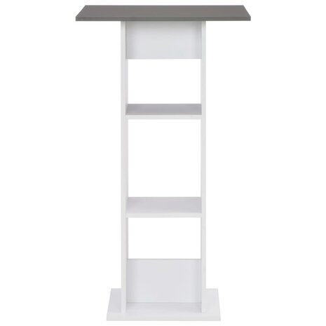 Bartafel 60x60x110 cm wit en antracietgrijs 2