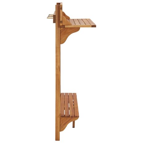 Balkonbartafel 90x37x122,5 cm massief acaciahout 4