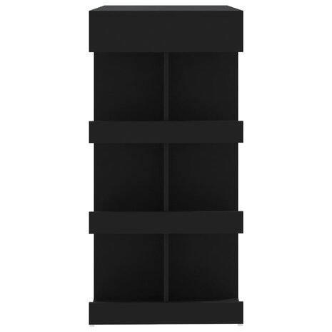 Bartafel met opbergrek 100x50x101,5 cm bewerkt hout zwart 6