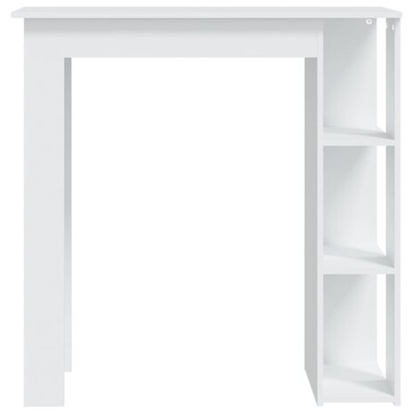 Bartafel met schap 102x50x103,5 cm bewerkt hout wit 3