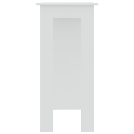 Bartafel met schap 102x50x103,5 cm bewerkt hout wit 4