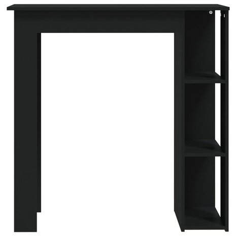 Bartafel met schap 102x50x103,5 cm bewerkt hout zwart 3