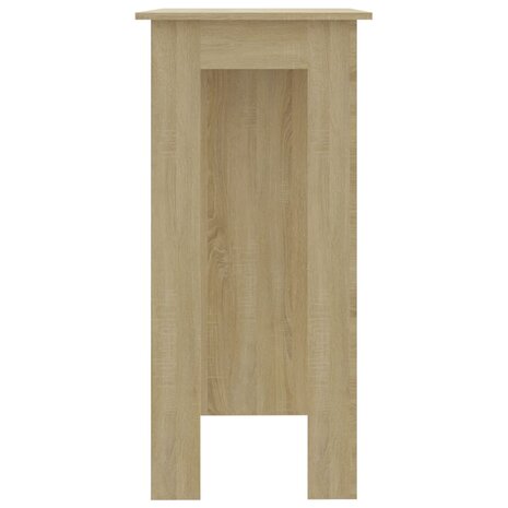 Bartafel met schap 102x50x103,5 cm hout sonoma eikenkleur 4