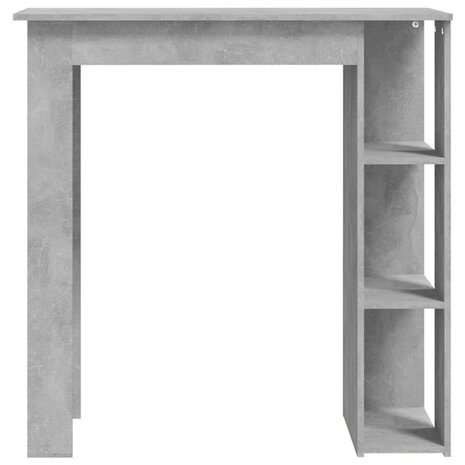 Bartafel met schap 102x50x103,5 cm bewerkt hout betongrijs 3